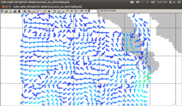 Image of Outside Baja Ocean Current Data